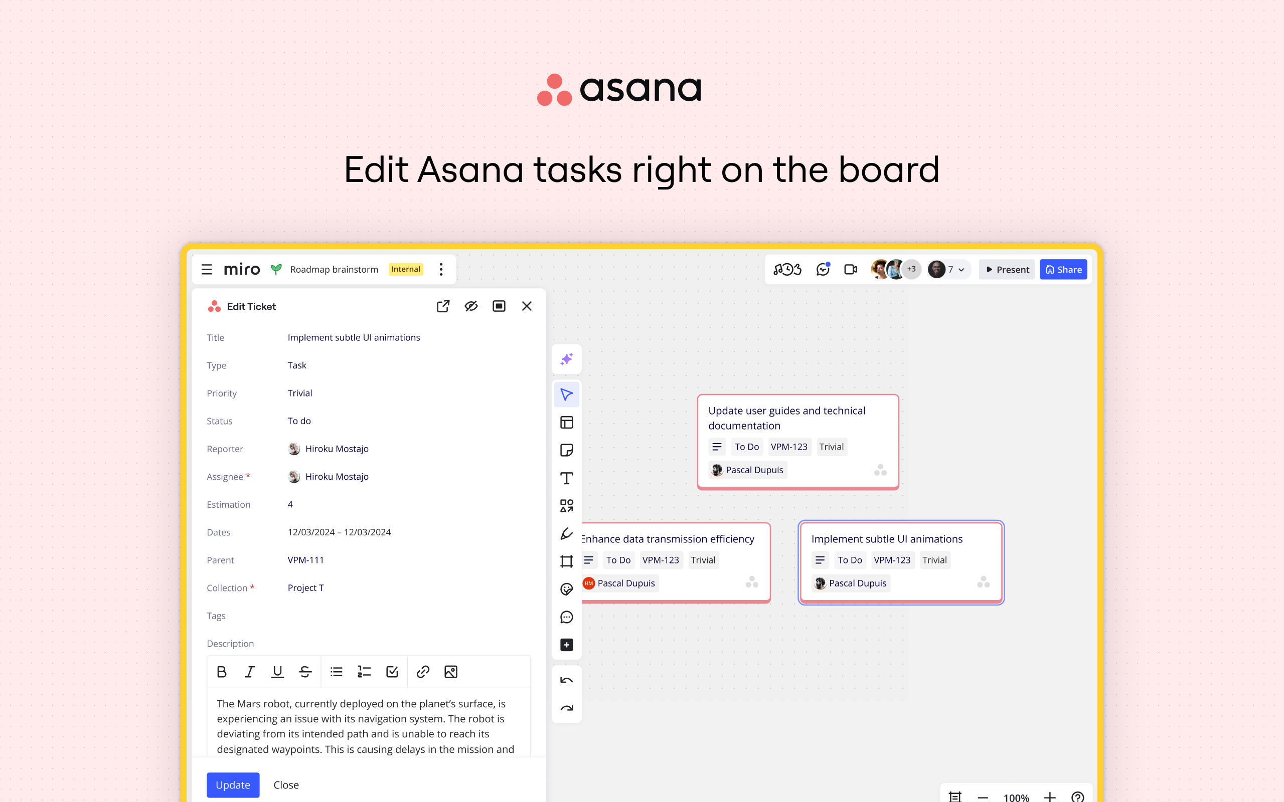 Asana + Miro | Team Collaboration Apps Marketplace