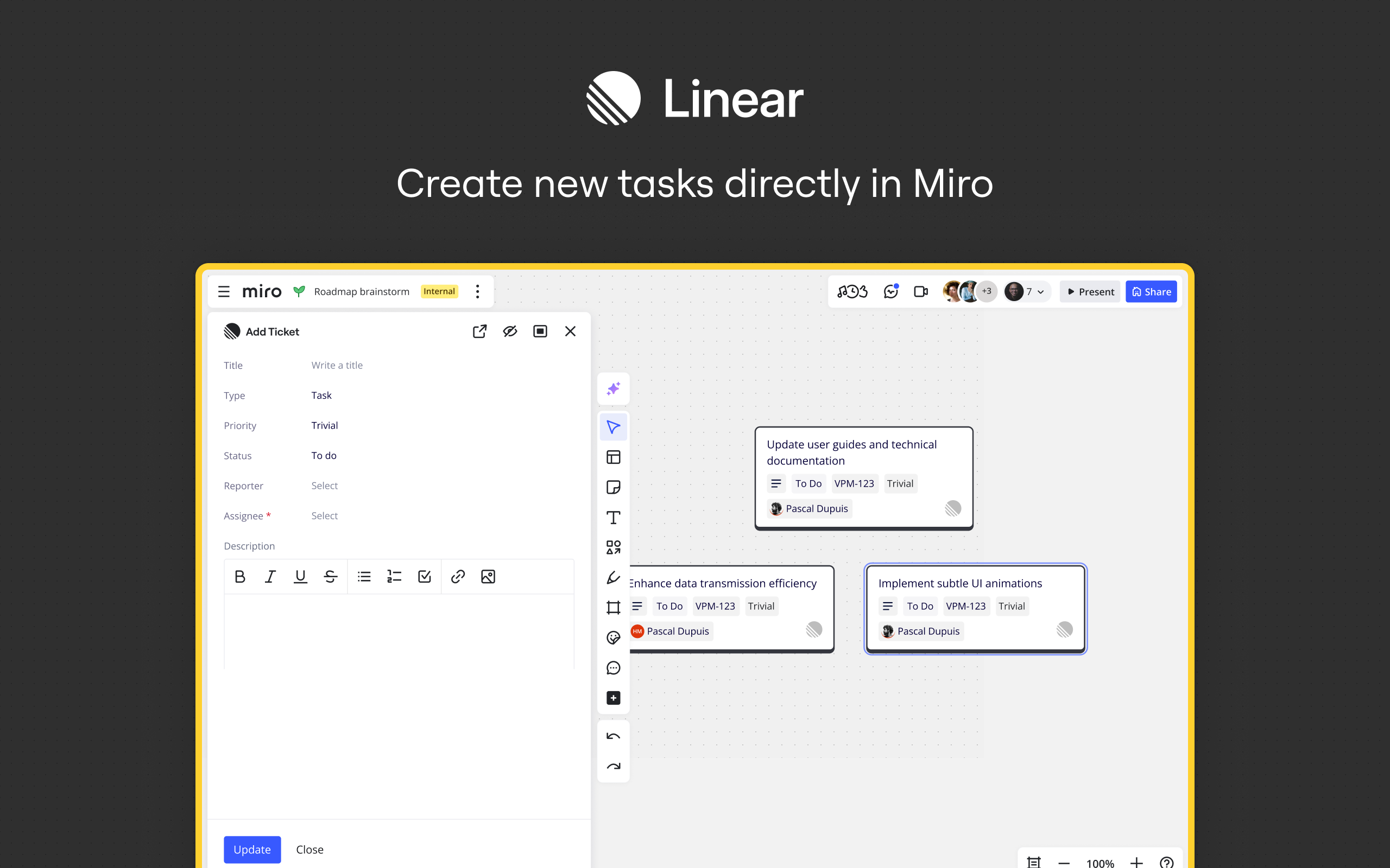 Linear + Miro | Team Collaboration Apps Marketplace