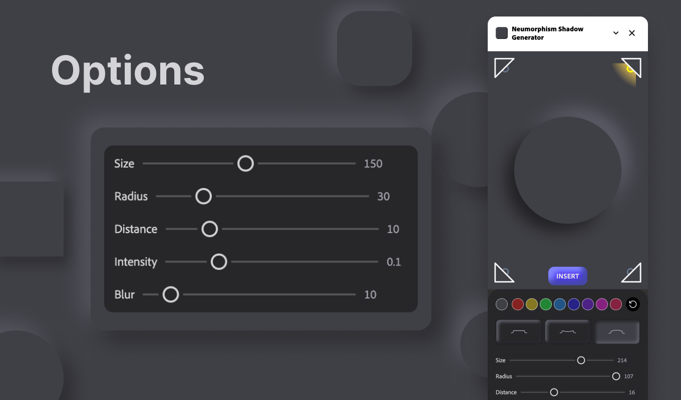 Neumorphism Shadow Generator Illustration #3